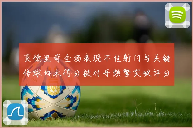 莫德里奇全场表现不佳射门与关键传球均未得分被对手频繁突破评分仅为68